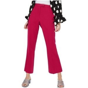 Topshop Slim Kick Flare Trousers Dark Magenta Size 8